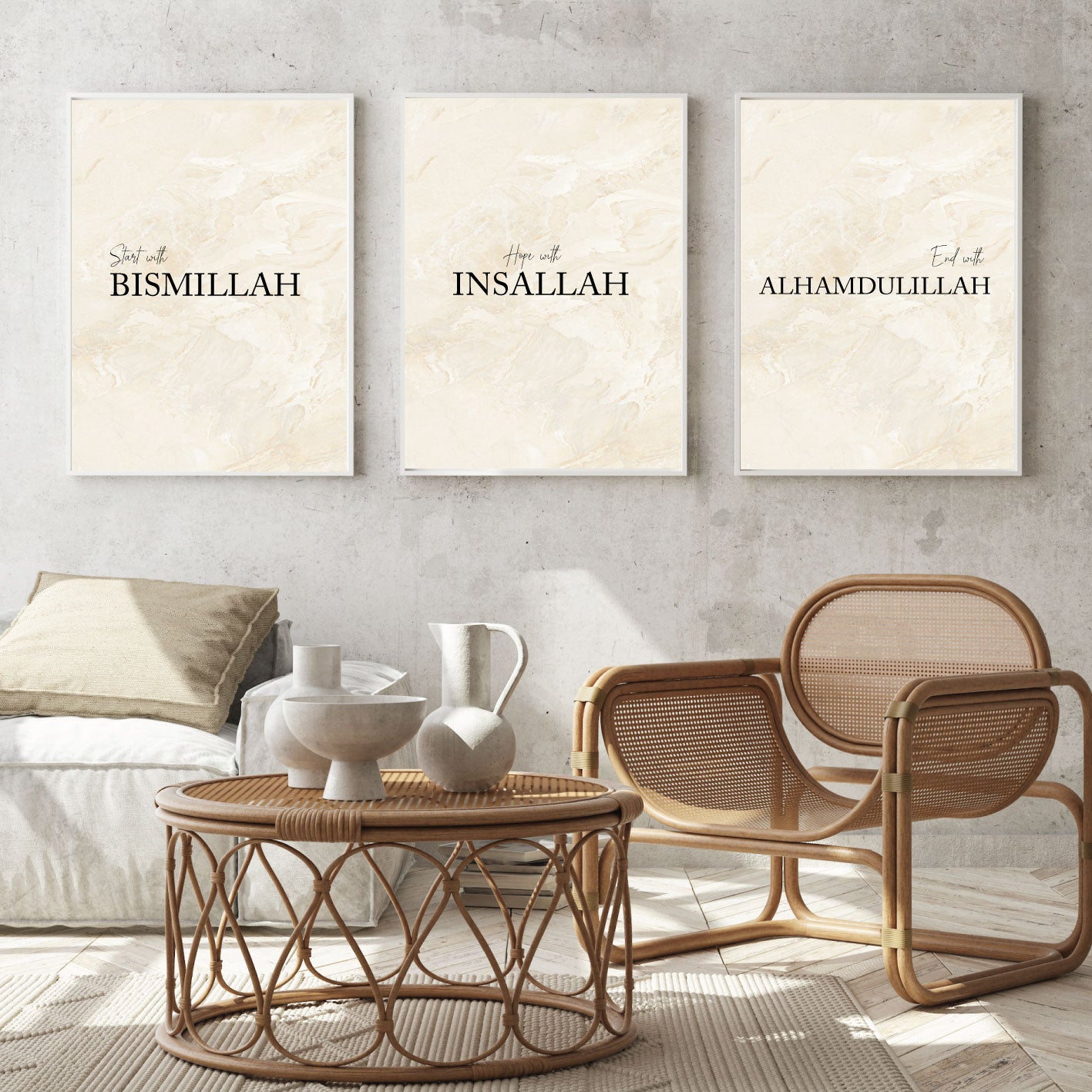 islamitische posters set van 3 - allah - muhammed -ayat el kursu - woondecoratie - islam wall art - islamic art - islamitische kunst - duvar poster - muslim art - gepersonaliseerde posters- islam Calligraphy