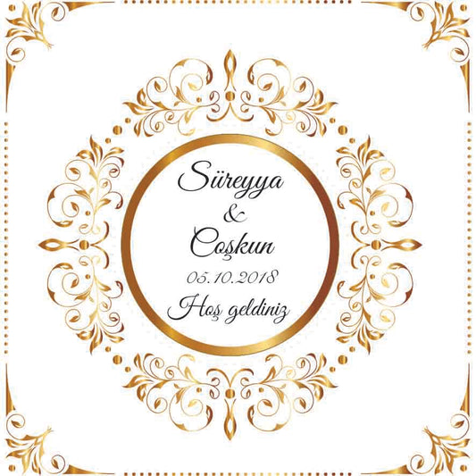 Dansvloer met tekst - vloerdoek - zaalversiering - wedding dance floor - dugun dans pisti - eglence - vinyl sticker - gepersonaliseerde kleed - kina - verloving