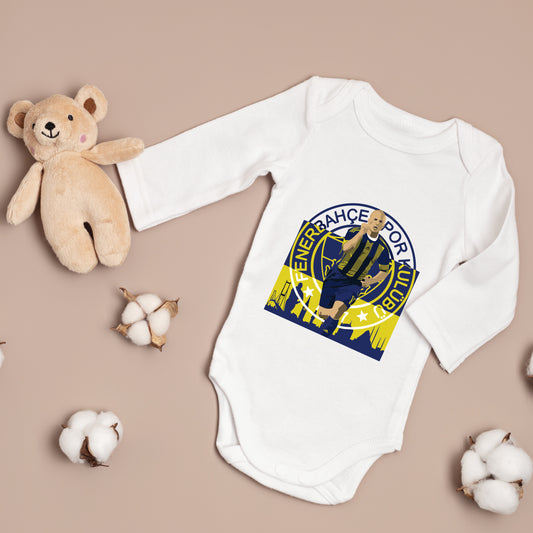 Baby romper - romper met foto/tekst naar keuze - gepersonaliseerde rompers - fenerbahce zibin kanarya - alex de souza forma - zibin forma - alex zibin fenerbahce