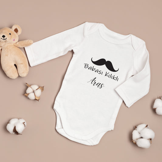 baby romper met foto en tekst - aankondiging van je baby - gepersonaliseerde baby romper - babasi kilikli zibin - baski zibinlar - hediye dogum - kraam kado - bebek hosgeldin supriz