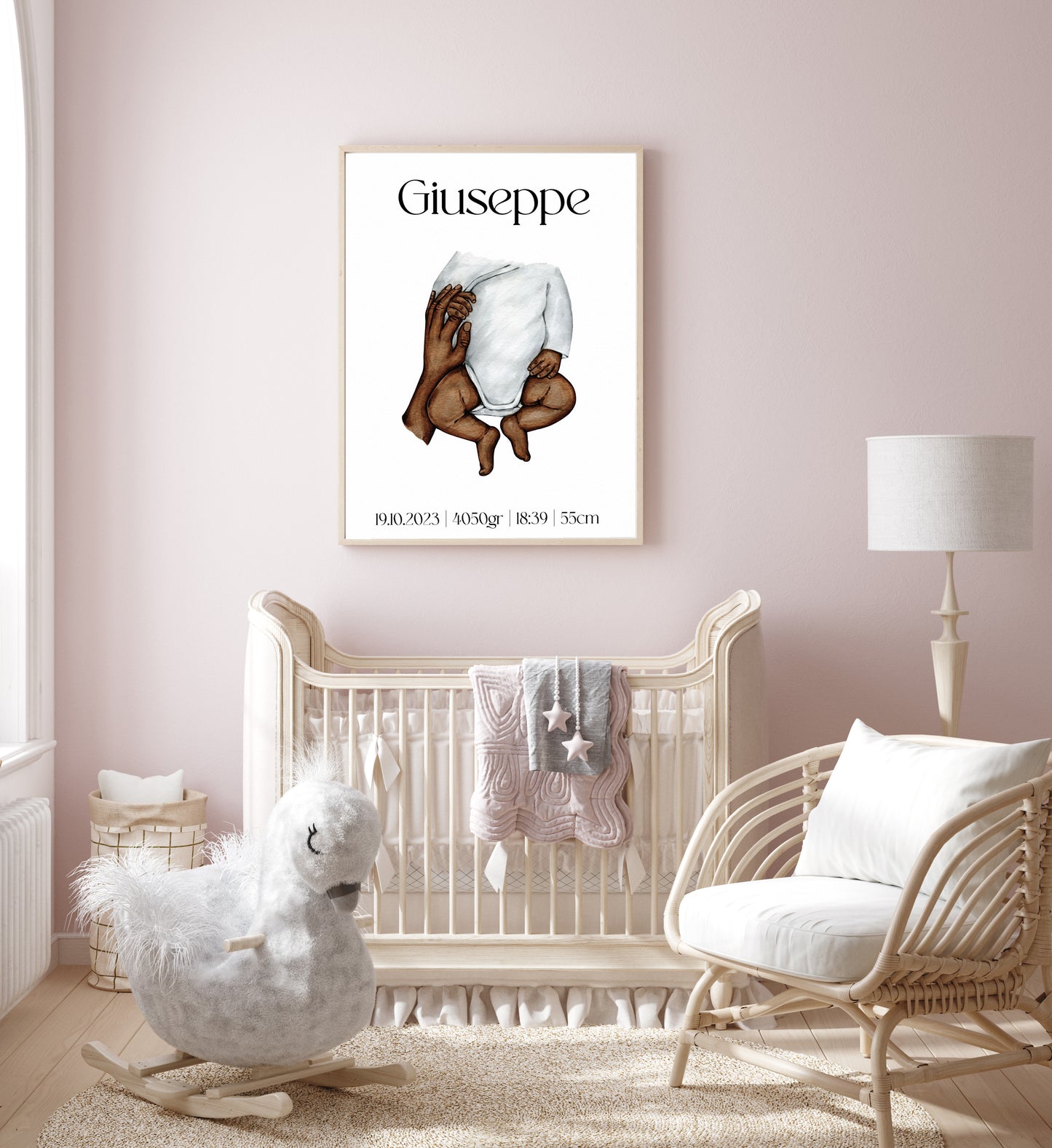 Gepersonaliseerde poster met handjes - new born cadeau - familie poster - kraam cadeau - ouders met kinder handjes - baby habdjes met hun ouders - new born cadeau - pasgeboren baby kado - familie met baby handjes -