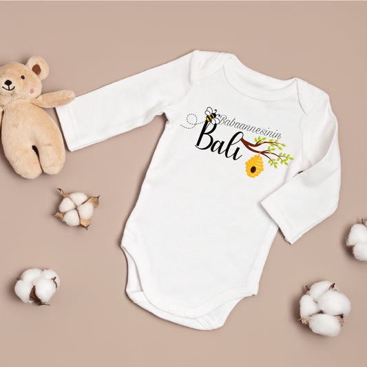 Baby romper - romper met foto/tekst naar keuze - gepersonaliseerde rompers - bebek zibin teyze - baldan tatli 