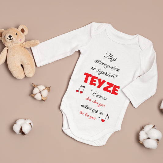 Baby romper - romper met foto/tekst naar keuze - gepersonaliseerde rompers - bebek zibin teyze