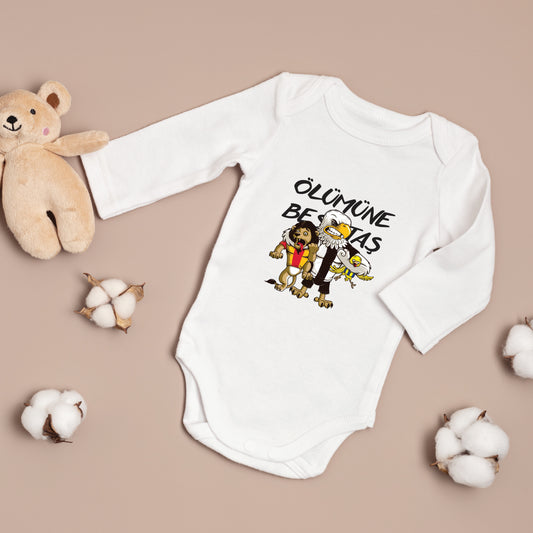 Baby romper - romper met foto/tekst naar keuze - gepersonaliseerde rompers - galatasaray zibin - derbi aslan - fenerbahce - besiktas - 3 buyuk takim zibin - romper met turkse voetbal