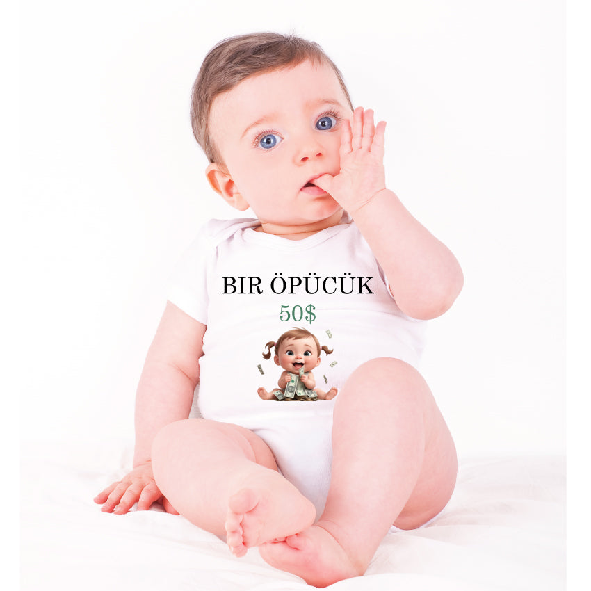 Baby romper - romper met foto/tekst naar keuze - gepersonaliseerde rompers - bebek zibin teyze - bir opucuk zibin