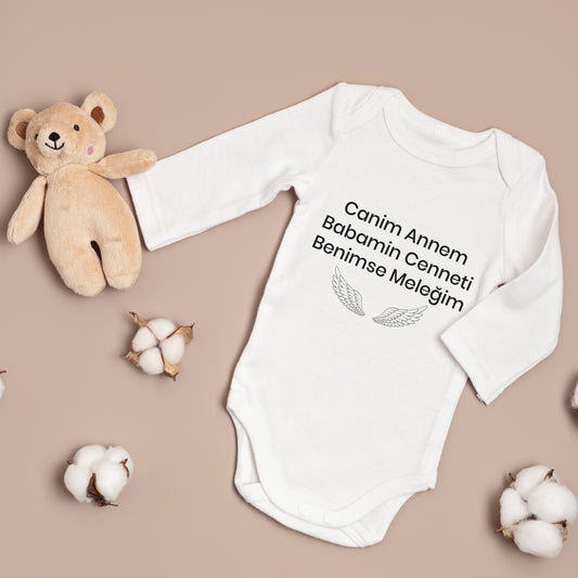 Baby romper - romper met foto/tekst naar keuze - gepersonaliseerde rompers - bebek zibin - canim melegim anne baba