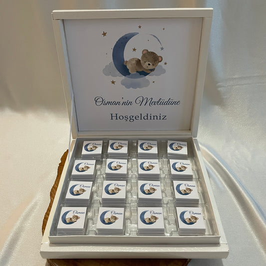 chocobox - gepersonaliseerde chocolade met tekst / foto - isteme cikolata - kiz isteme - mevlid bebek  - new born gift - kraamcadeau - pasgeboren baby kado