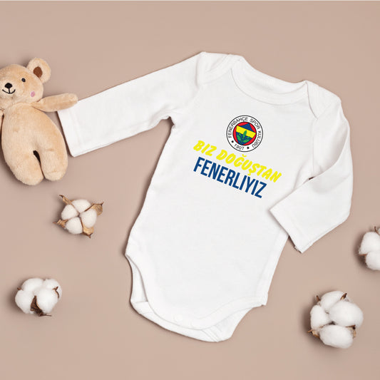 Baby romper met tekst/ foto - gepersonaliseerd romper - zibin - galatasaray - fenerbahce - takimlar forma zibin - mizah zibinlar - dogustan fanatik