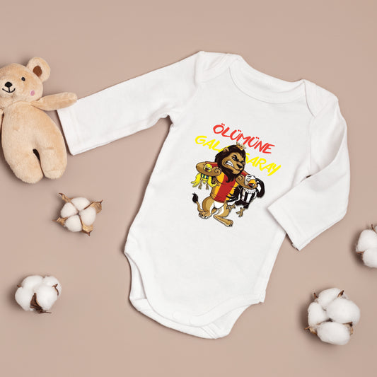 Baby romper - romper met foto/tekst naar keuze - gepersonaliseerde rompers - galatasaray zibin - derbi aslan - fenerbahce - besiktas - 3 buyuk takim zibin - romper met turkse voetbal