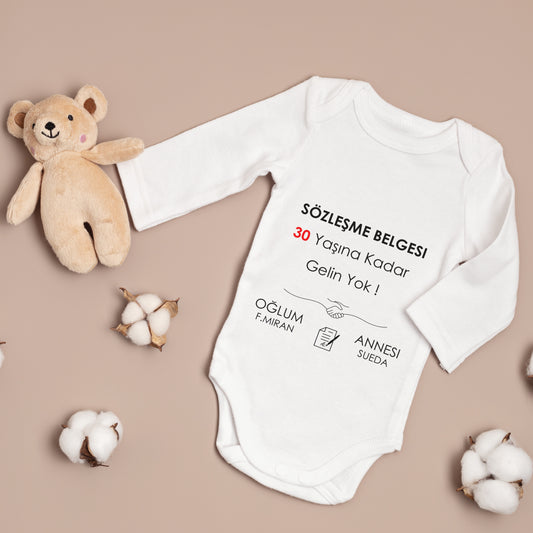 Baby romper - romper met foto/tekst naar keuze - gepersonaliseerde rompers - erkek kiz zibin - komik zibinlar romper grappig - gelin yok