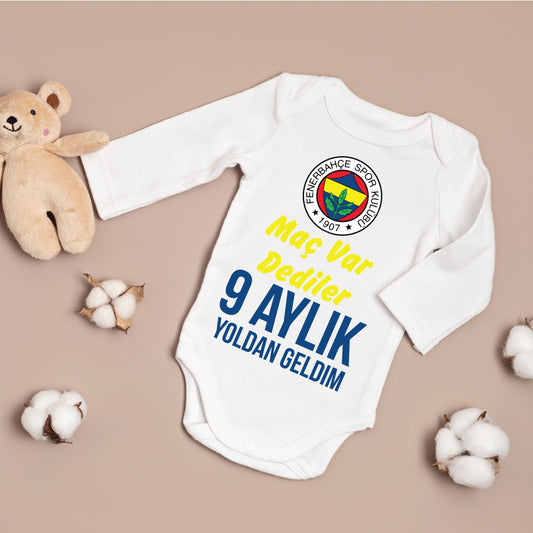 Baby romper met tekst/ foto - gepersonaliseerd romper - zibin - galatasaray - fenerbahce - takimlar forma zibin - mizah zibinlar - 9 aylik yoldan