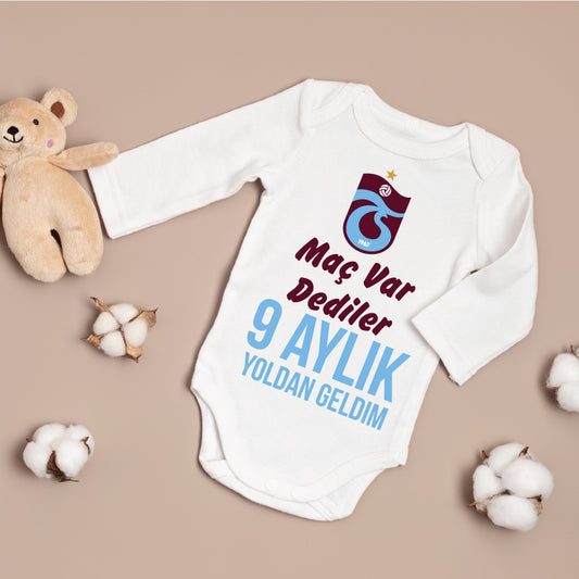 Baby romper met tekst/ foto - gepersonaliseerd romper - zibin - galatasaray - fenerbahce - takimlar forma zibin - mizah zibinlar - 9 aylik yoldan trabzonspor