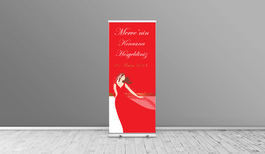 Rollup banner voor elke gelegenheid - roll up wedding -verloving - verjaardag - evenement - gepersonaliseerde rollup