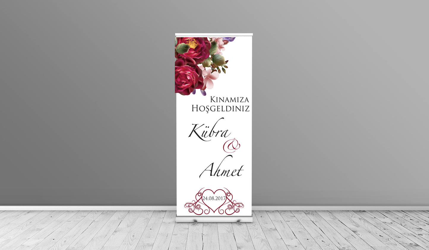 Rollup banner voor elke gelegenheid - roll up wedding -verloving - verjaardag - evenement - gepersonaliseerde rollup