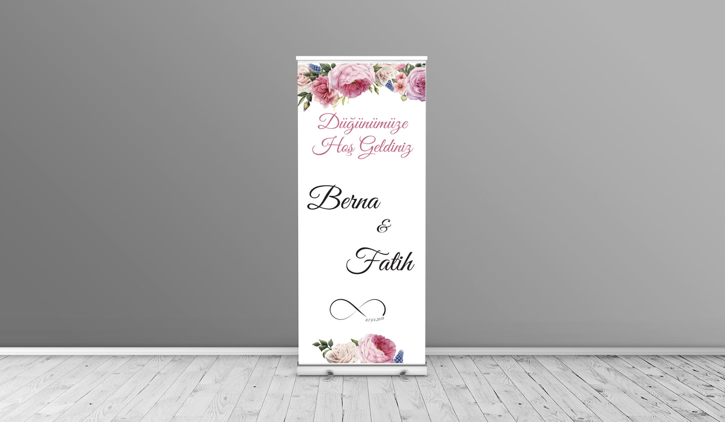 Rollup banner voor elke gelegenheid - roll up wedding -verloving - verjaardag - evenement - gepersonaliseerde rollup