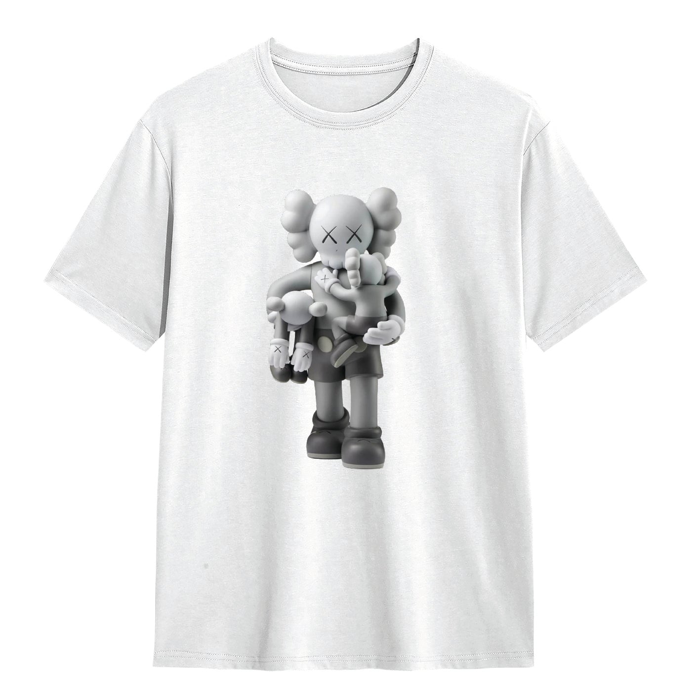 KAWS-T-shirt-volwassenen - Streetwear-T-shirt - Kunst-T-shirt - Uniek-design - Exclusieve-KAWS-kleding - Moderne-kunst-T-shirt - KAWS-print