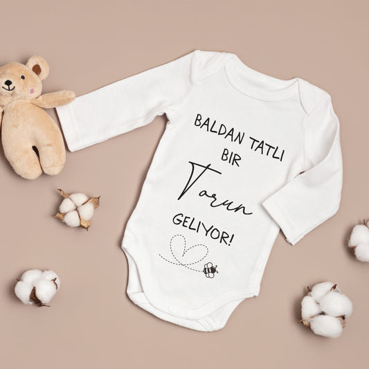 Baby romper - romper met foto/tekst naar keuze - gepersonaliseerde rompers - bebek zibin teyze - baldan tatli torun