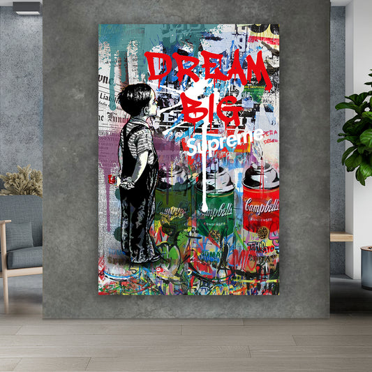 Dream big wallart - streetart -  wallpaper - Graffiti design poster