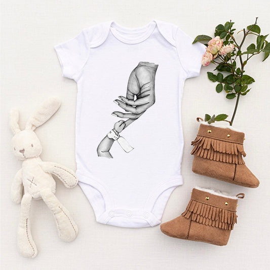 baby romper met foto en tekst - aankondiging van je baby - gepersonaliseerde baby romper met handjes